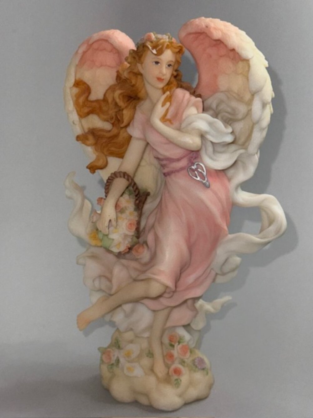 April Seraphim Classics Angel Figurine Sculpture Roman Gift Springs Blossom Pink